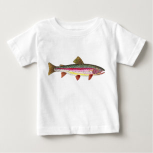 ニジマス魚 ベビーTシャツ