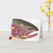 ニジマス カード (黄色い花)