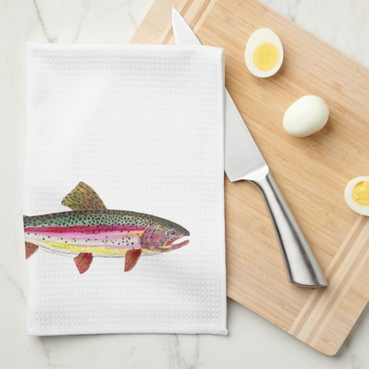 ニジマス キッチンタオル (四つ折り)