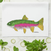 ニジマス キッチンタオル (折り畳み)