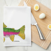 ニジマス キッチンタオル (四つ折り)