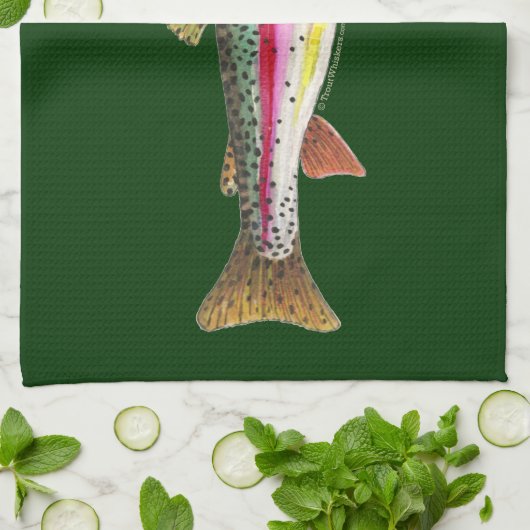 ニジマス キッチンタオル (折り畳み)