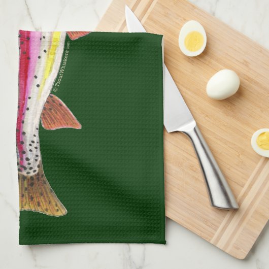 ニジマス キッチンタオル (四つ折り)