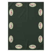 ニジマス·バム·フライ·フィッシング·グリーン·コットン テーブルクロス (正面)