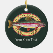 ニジマス·フライの釣りと放流 セラミックオーナメント (裏面)