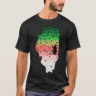 ニジマス・フライ・フィッシュ・イリノイ・フライ・フィッシングフィッシャー Tシャツ