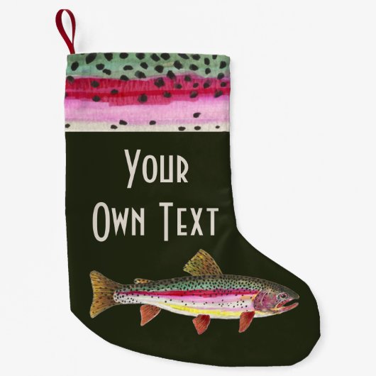 ニジマス·フライ|魚類学 スモールクリスマスストッキング (正面)