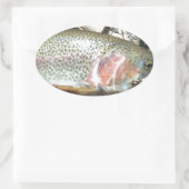 ニジマス 楕円形シール (バッグ)