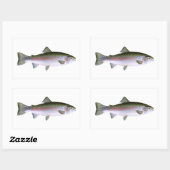 ニジマス 長方形シール (シート)