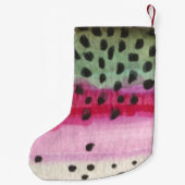 ニジマス·魚釣り スモールクリスマスストッキング (裏面)