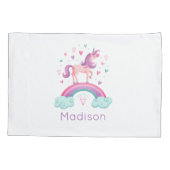 ニジユニコーンピンクパープガーリール 枕カバー (裏面)