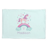 ニジユニコーンピンクパープルピガーリーローケース 枕カバー (裏面)