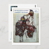 ニジンスキー《ラ・ペリ》- バレエ・リュース ポストカード (正面/裏面)