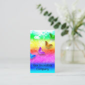 ニジ色彩の鮮やかチョウ 名刺 (スタンド正面)