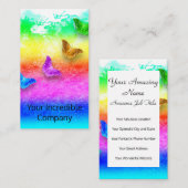 ニジ色彩の鮮やかチョウ 名刺 (正面/裏面)