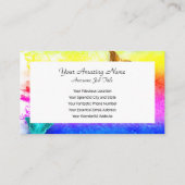 ニジ色彩の鮮やかチョウ 名刺 (裏面)