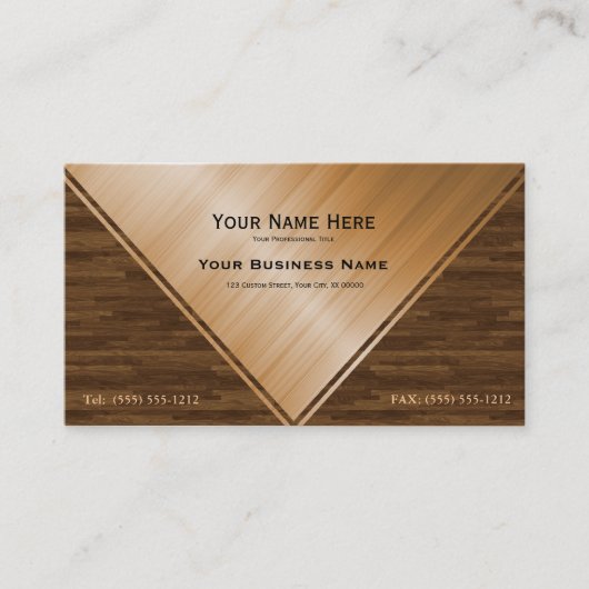 ニスエレガントトウッド象嵌名刺 名刺 (正面)