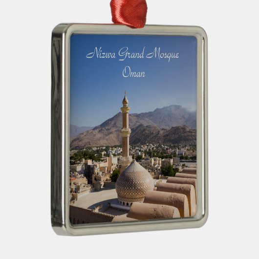 ニズワのグランドモスクとミナレット-オマーン メタルオーナメント (右)