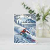 ニセコジャパン北海道スキーヤースキー ポストカード (スタンド正面)