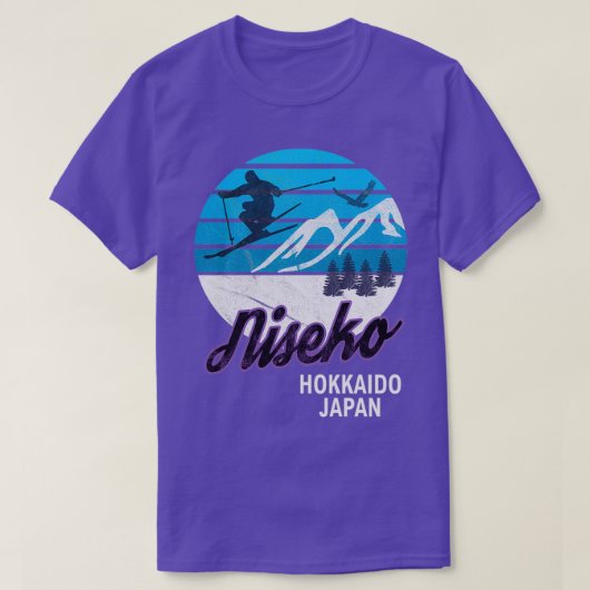ニセコ北海道アイランドジャパンスキーリゾートスノーボードディ Tシャツ (デザイン正面)