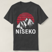 ニセコ北海道アイランドジャパン赤旗スキーリゾートS Tシャツ (デザイン正面)