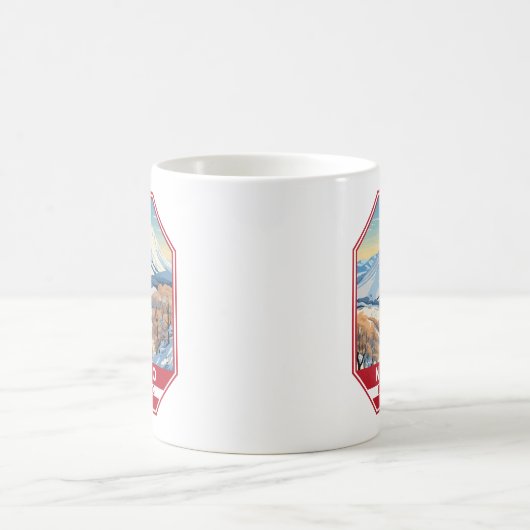 ニセコ北海道冬季旅行アートヴィンテージ コーヒーマグカップ (中央)