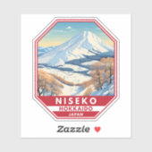 ニセコ北海道冬季旅行アートヴィンテージ シール (シート)