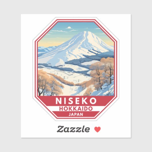 ニセコ北海道冬季旅行アートヴィンテージ シール (シート)