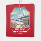 ニセコ北海道冬季旅行アートヴィンテージ セラミックオーナメント (左)