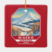 ニセコ北海道冬季旅行アートヴィンテージ セラミックオーナメント (裏面)