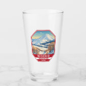 ニセコ北海道冬季旅行アートヴィンテージ タンブラーグラス (正面)