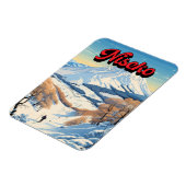 ニセコ北海道冬季旅行アートヴィンテージ マグネット (左側)