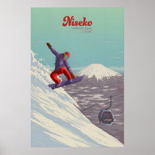 ニセコ日本スノーボード旅行ポスター ポスター