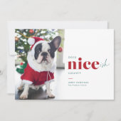 ニセシュおもしろい犬クリスマスカード シーズンカード (正面)