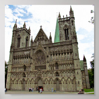 ニダロスカテドラルトロンハイムノルウェー ポスター