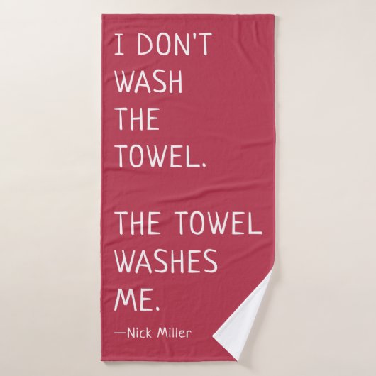 ニッおもしろいク·ミラー·引用文Iがタオルを洗わない バスタオルセット (バスタオル)