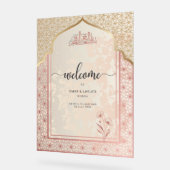 ニッエレガントカパーソナライズされたウェルカム アクリルサイン (傾斜)