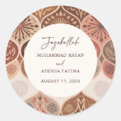 ニッエレガントカ・イスラーム結婚の感謝の気持ち ラウンドシール (正面)