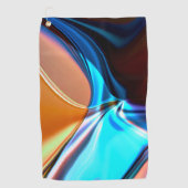 ニッカーブルーとアクリルオレンジのツイストカーブ ゴルフタオル (正面)