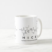 ニッキのペプチド名mug コーヒーマグカップ (正面右)