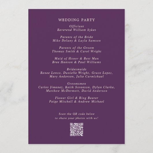 ニッキモダンパープル結婚ズ プログラム (裏面)