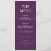 ニッキモダンパープル結婚ズ メニュー (正面)