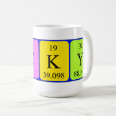 ニッキーの周期表の名前のマグ コーヒーマグカップ (正面右)