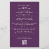 ニッキーパープルモダン結婚式 プログラム (裏面)