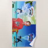 ニッキーホリデーホエールメール ビーチタオル (正面)