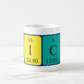 ニックの周期表の名前のマグ コーヒーマグカップ (中央)