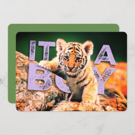 ニックデイヴィッドのベビー-トラのシャワーの招待状 招待状