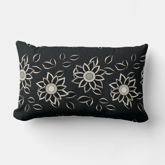 ニックデイヴィッド-バンダナの黒い腰神経の枕 ランバークッション (正面)