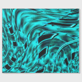 ニックネームとツイスト幻想、シアンいくつかの青みがかった ラッピングペーパー (フラット)