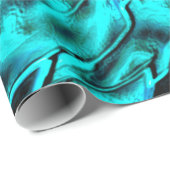 ニックネームとツイスト幻想、シアンいくつかの青みがかった ラッピングペーパー (ロールコーナー)